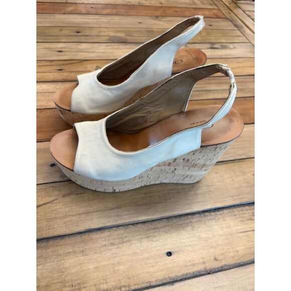 Authentic Chloe Peep Toe Wedges, sz. 39 Made in Italy Leather - Picture 3 of 8